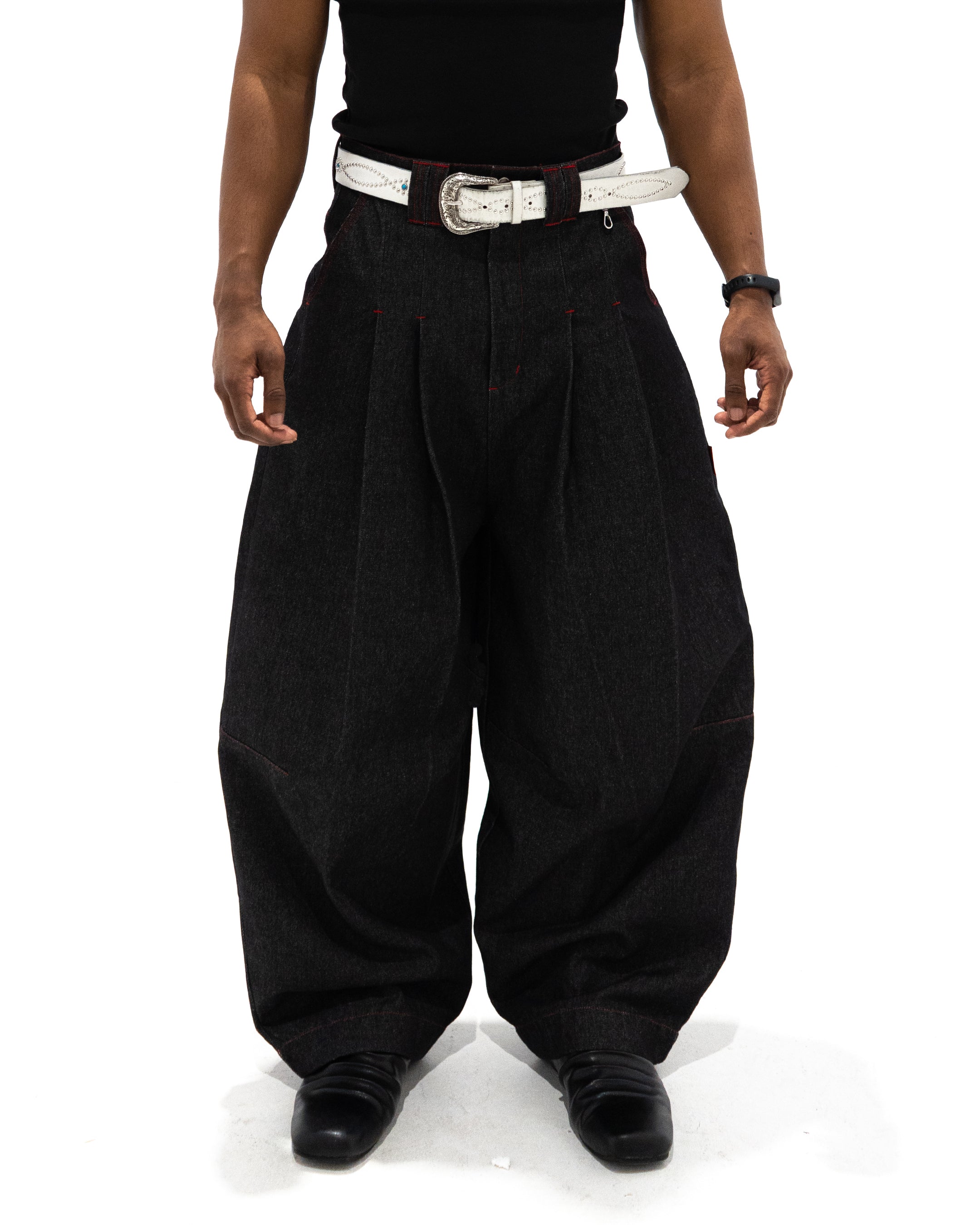 SHIBUYA Pleated Raw Denim (Carbon)