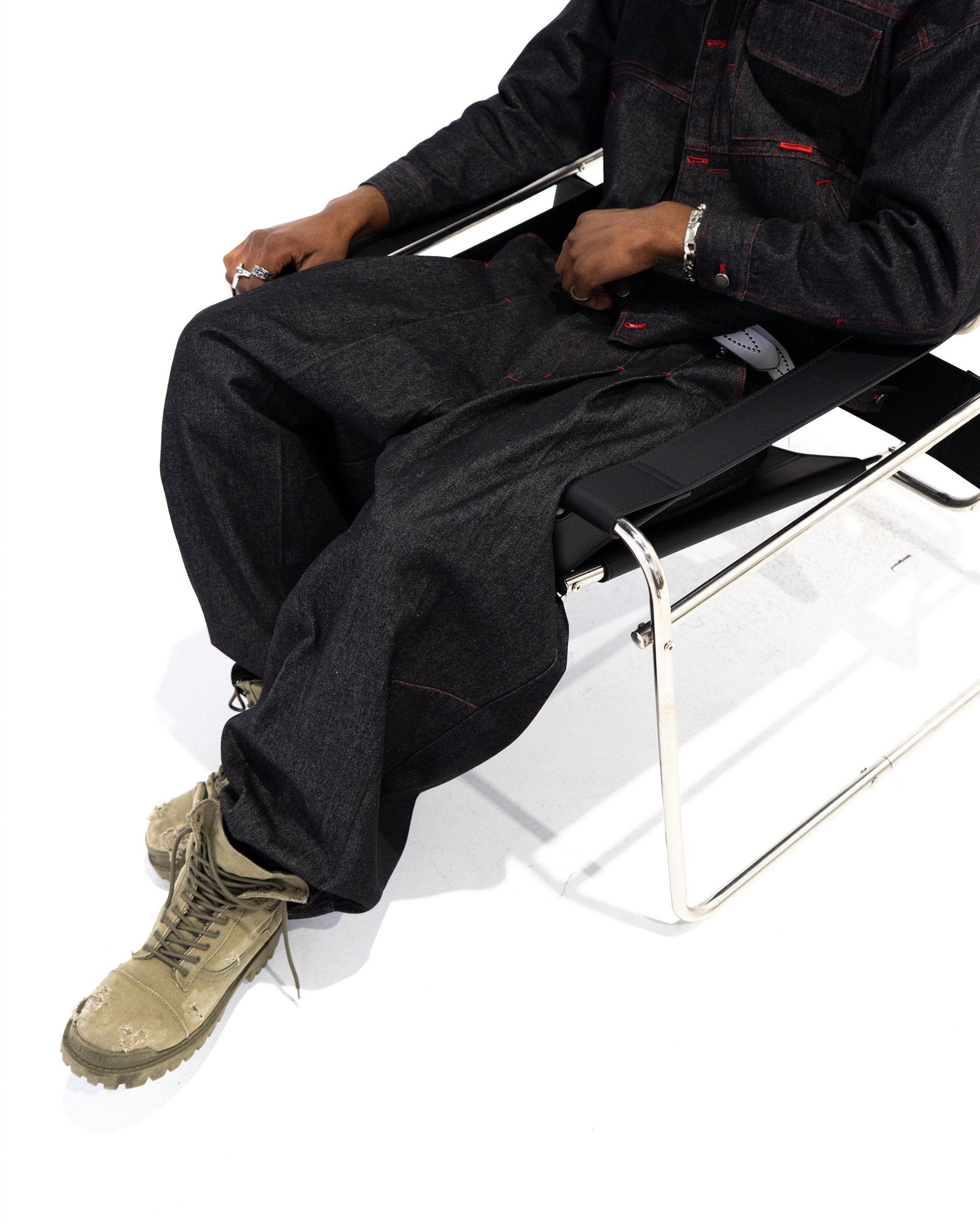 SHIBUYA Pleated Raw Denim (Carbon)