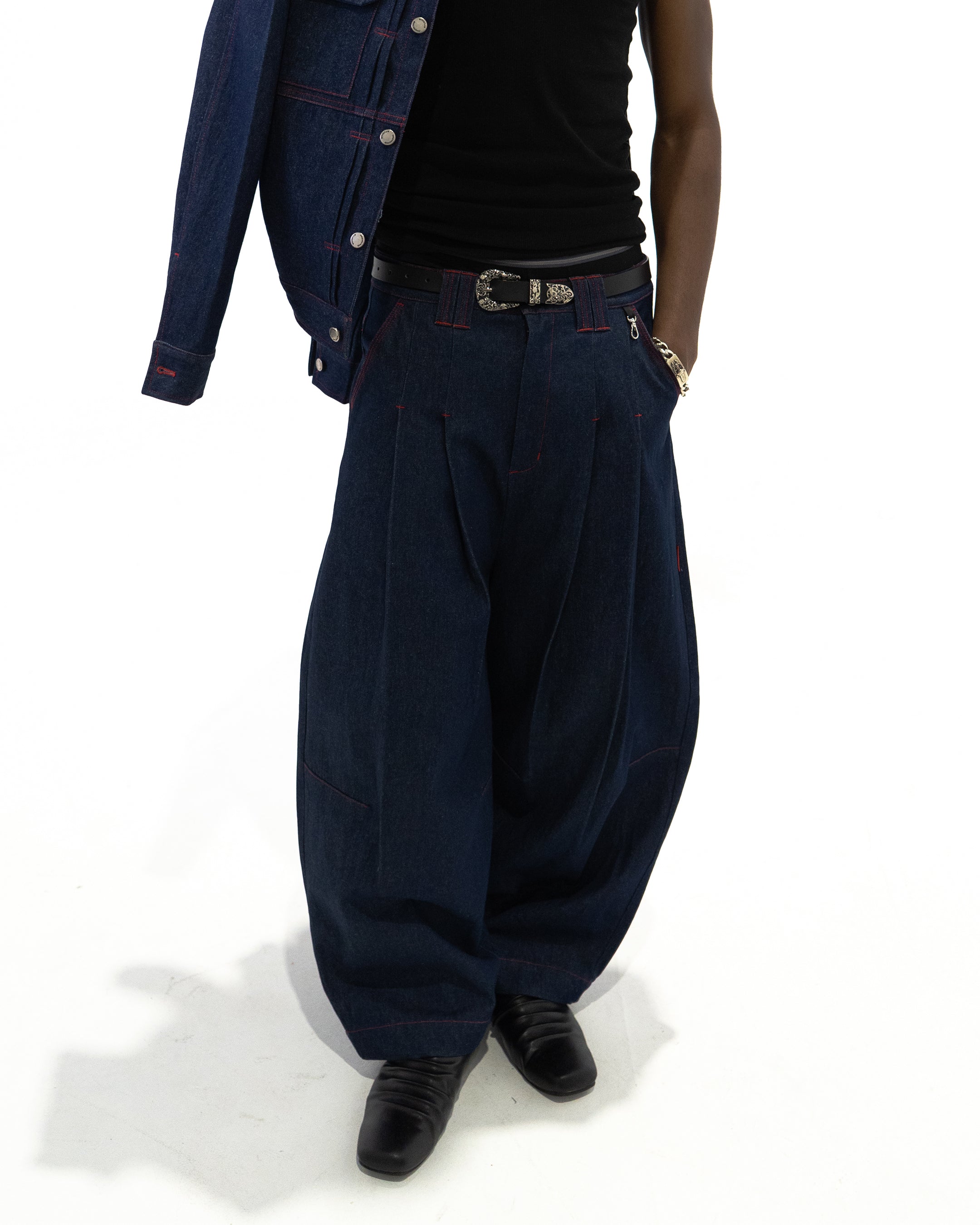 SHIBUYA Pleated Raw Denim (Indigo)