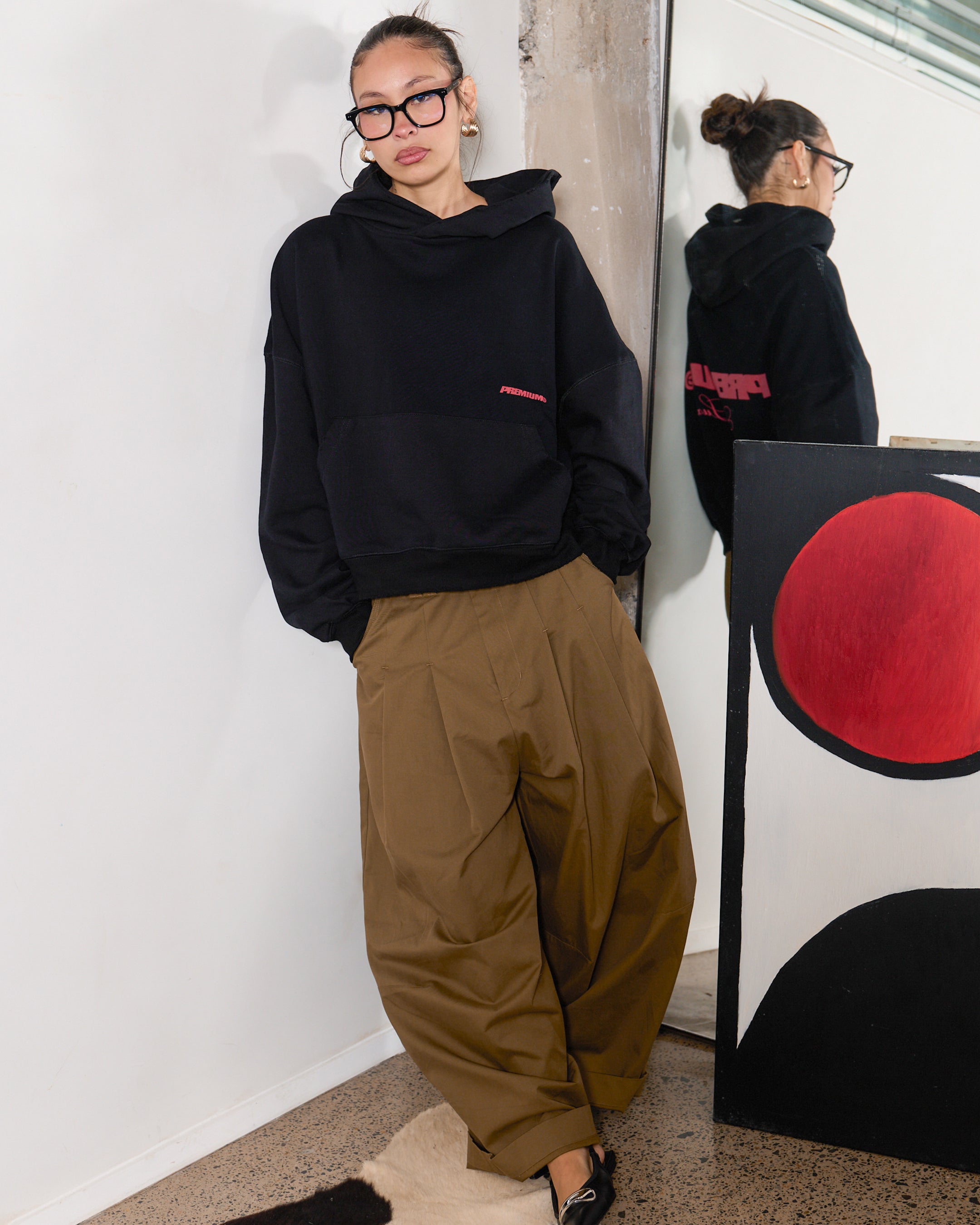 SHIBUYA Pleated Trouser (Olive Brown)