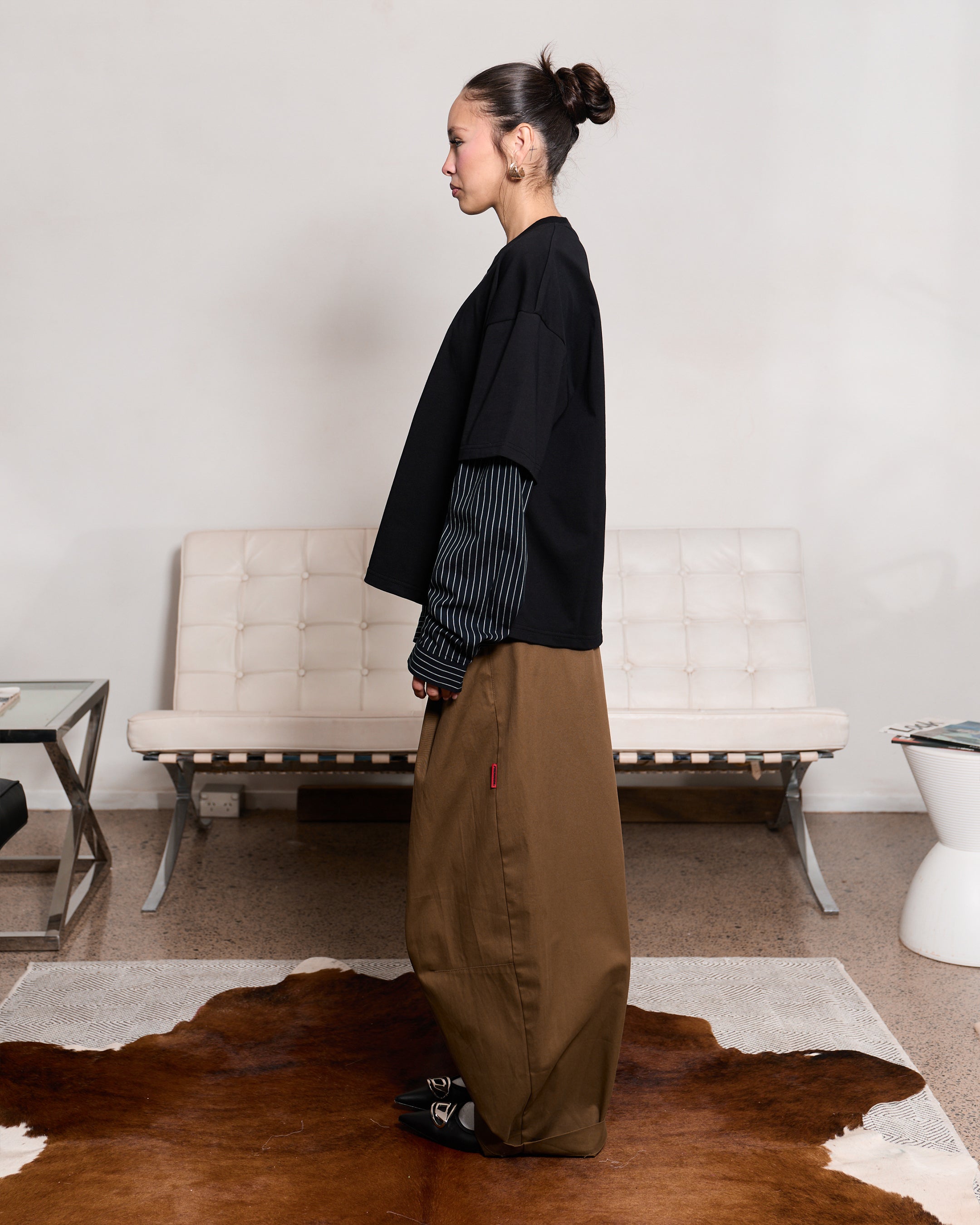 SHIBUYA Pleated Trouser (Olive Brown)