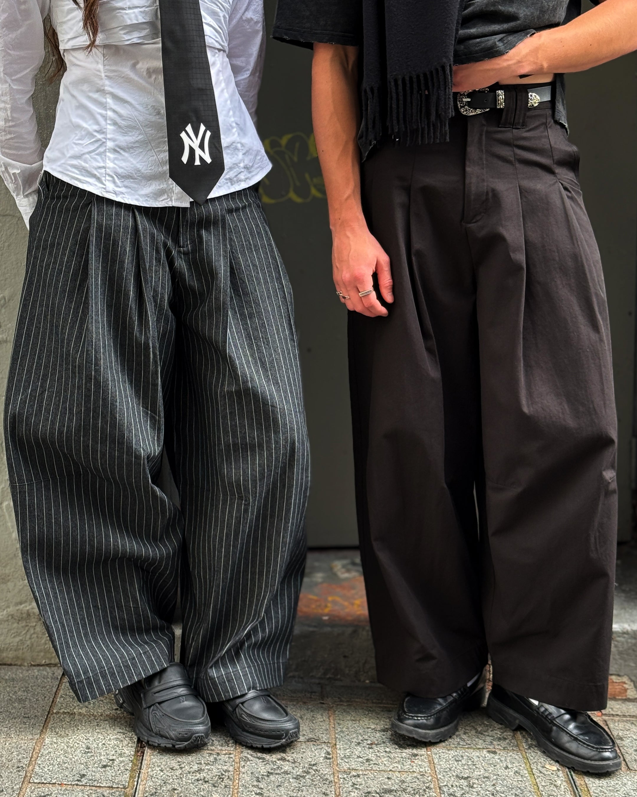 SHIBUYA Pleated Denim (Pinstripe) – PREMIUM© – Luxury Streetwear