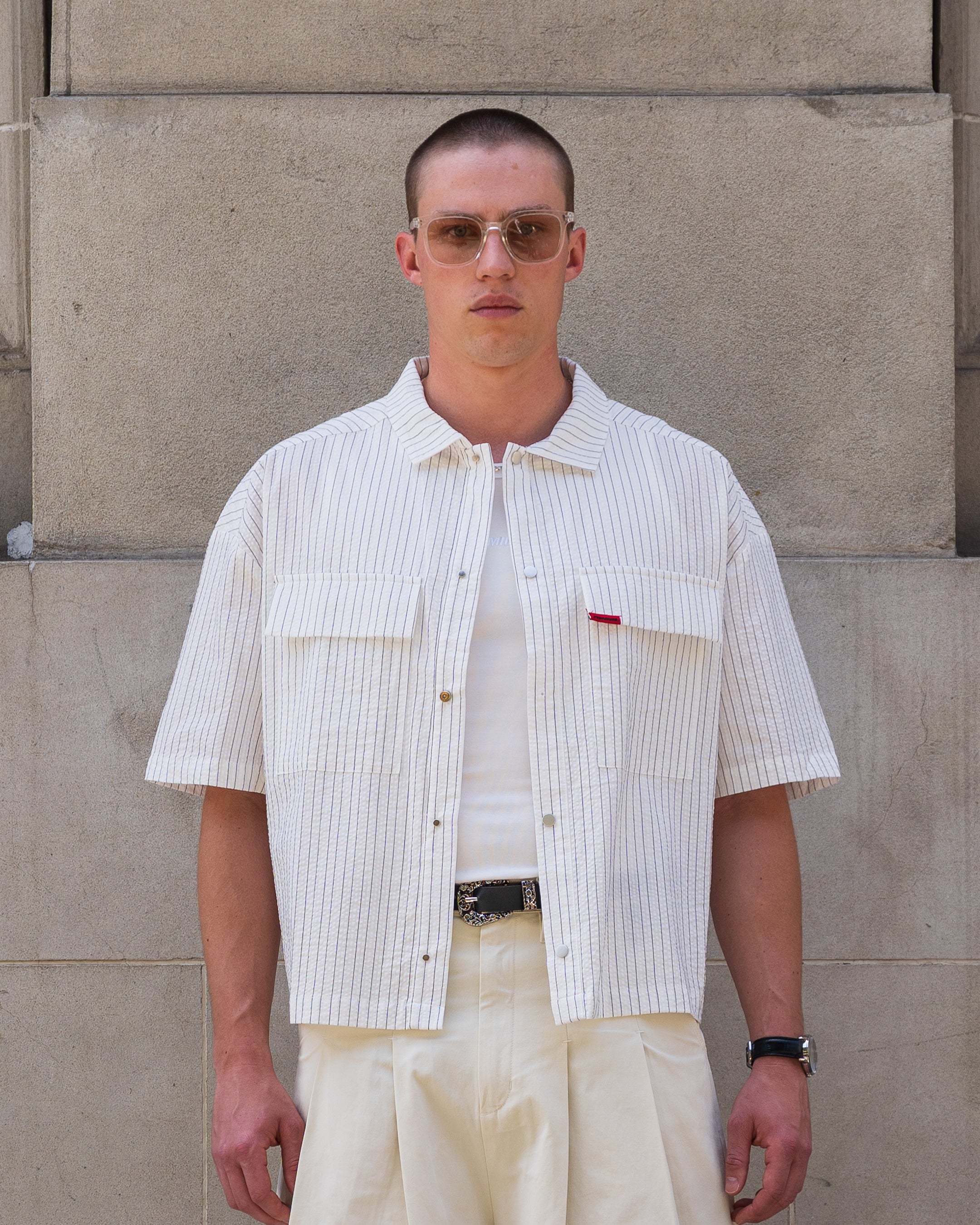 VISION Button-Up Shirt (White)
